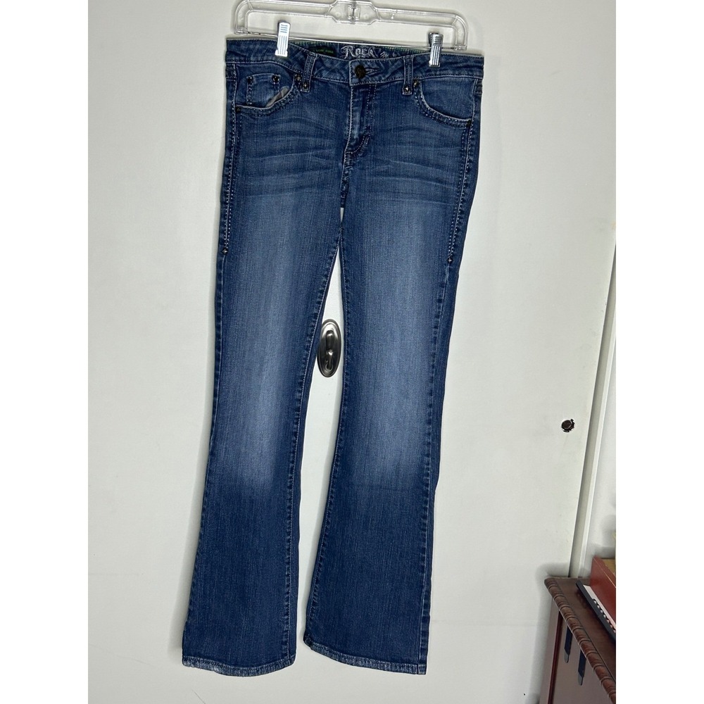 Rock 47 by Wrangler Jeans Embellished Cross Bootcut Dark Wash Denim